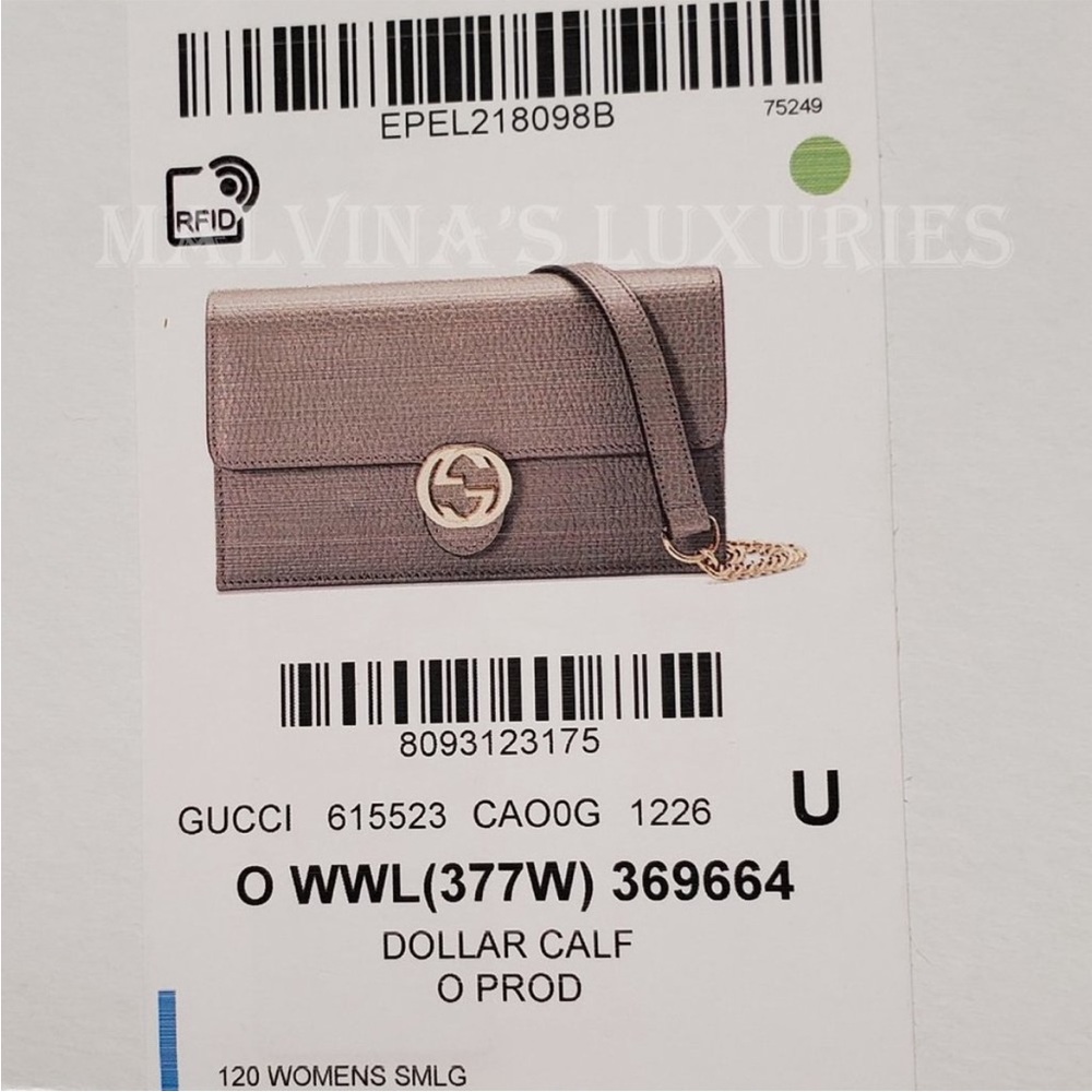 Gucci gray interlocking G logo wallet on chain crossbody bag - Picture 10 of 14